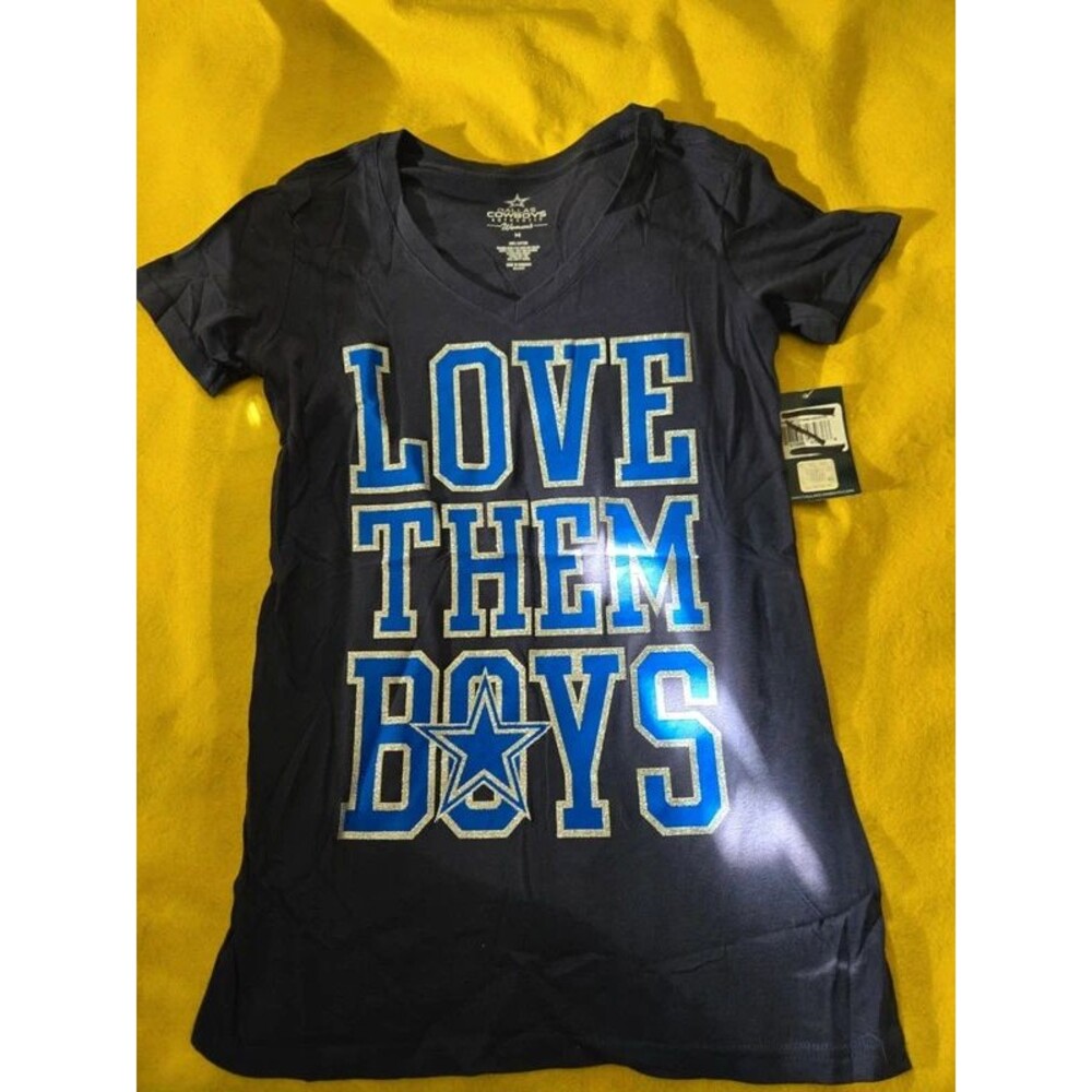 Dallas Cowboys Women's Medium Love Them Boys T-Shirt (BLOC-30)